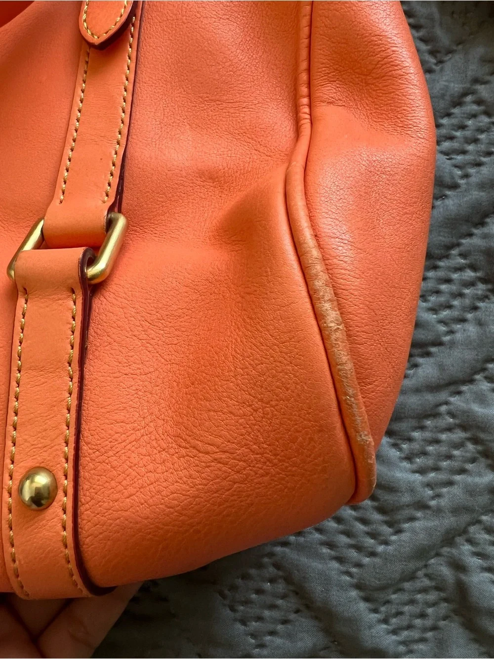 Dooney and Bourke Salmon Leather Satchel Handbag